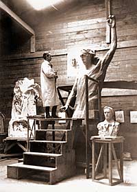 Rudolf Steiner in der Werkstatt